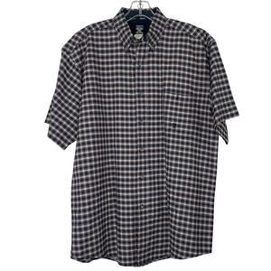 Twenty 20X Blue White Red Plaid Button Down Short Sleeve Men's Large